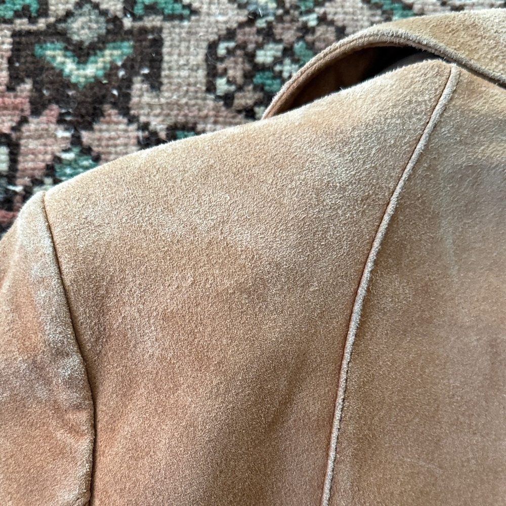 Vintage Bernardo by Nordstrom Suede Camel Tan Leather Jacket - Picture 8 of 10